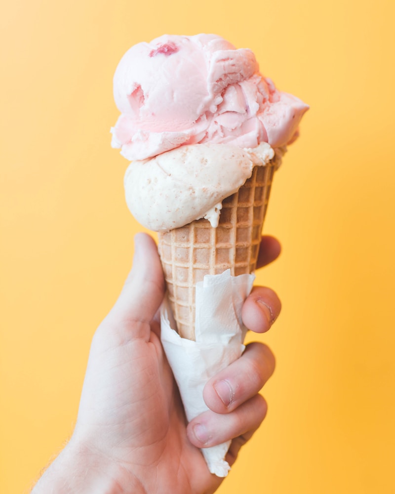 Colorful ice cream cone